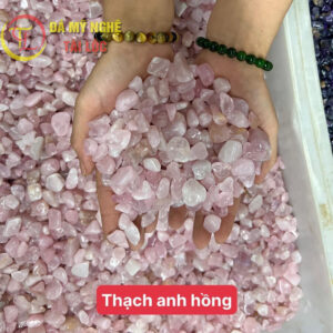 Đá Thạch Anh Vụn Phong Thủy %Đá Mỹ Nghệ Tài Lộc% Đá Thạch Anh Vụn Hồng