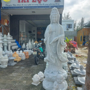 Tượng Phật Quan Âm bằng đá cẩm thạch %Đá Mỹ Nghệ Tài Lộc% Tượng phật quan âm