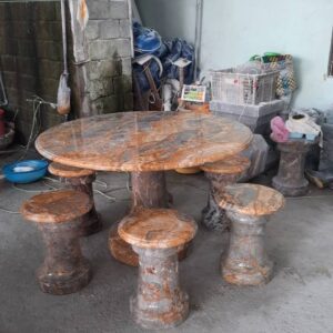 Bàn Ghế Đá Tự Nhiên - Bàn Ghế Đôn Tròn %Đá Mỹ Nghệ Tài Lộc% 341ed3fc326eef30b67f2