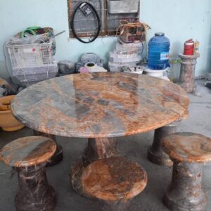 Bàn Ghế Đá Tự Nhiên - Bàn Ghế Đôn Tròn %Đá Mỹ Nghệ Tài Lộc% 3795637282e05fbe06f11