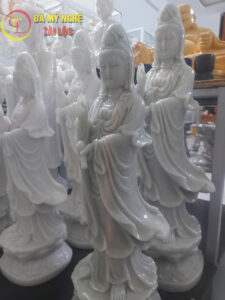 Tượng phật quan âm đá cẩm thạch