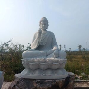 Tượng Phật Bổn Sư Thích Ca Đá Cẩm Thạch Trắng %Đá Mỹ Nghệ Tài Lộc% 3249422c7025ac7bf53455