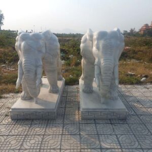 Tượng Voi Đá Cẩm Thạch %Đá Mỹ Nghệ Tài Lộc% Tượng voi đá cẩm thạch