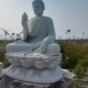 Tượng Phật Bổn Sư Thích Ca Đá Cẩm Thạch Trắng %Đá Mỹ Nghệ Tài Lộc% a607c662f46b2835717a53