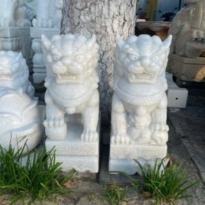 Tượng Kỳ Lân Đá Nhỏ - Giá rẻ và Cách Đặt Chuẩn Phong Thủy %Đá Mỹ Nghệ Tài Lộc% Kỳ lân đá nhỏ Trắng 2