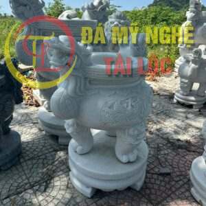 Lư Hương Đá cao 1m, Chạm Rồng Phượng, Bền Đẹp Ngoài Trời %Đá Mỹ Nghệ Tài Lộc% Lu huong da cam thach